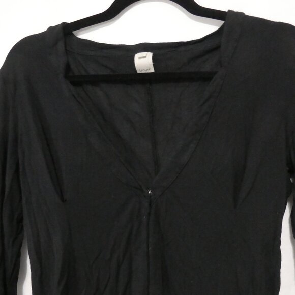 TROUVE | medium | Black V-Neck | Single Snap Button Cardigan | Pockets | NWOT - Picture 3 of 7